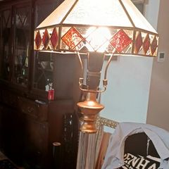 Elegant tall glass lamp