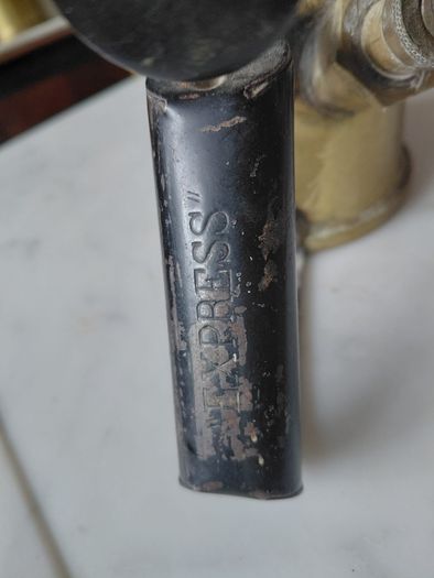 Antique French brass metal burner blow lamp