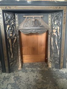 Fire surround & cast iron grate