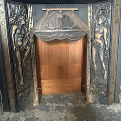 Fire surround & cast iron grate
