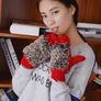 Cute Winter Hedgehog Gloves/Mittens Image 3