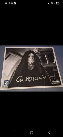 Star Wars Ian McDiarmid Autographed Signed  offical pix