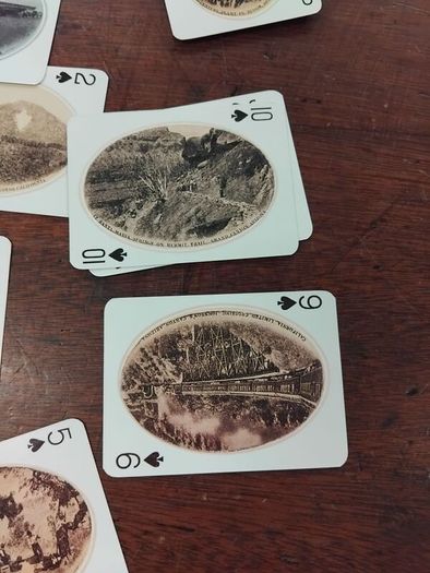Native American Playing cards and tin