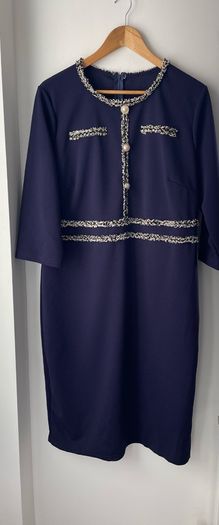 SHEIN Curve navy dress plus size