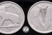 [#118] - Ireland 1928 | Irish 3d | Three Pence | Hare | KM.4