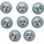 Blue-Grey Crackle Handmade Design Round Ceramic Door Knobs, Vintage, Shabby Chic, Interior Furniture, Cabinet Wardrobe Cupboard Drawers Pulls Handles (8-Pack) Image 4