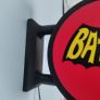 Batman Inspired LED Light Box Sign, Superhero Wall Light, Gaming Room Decor, Man Cave Sign, Comic Fan Gift, Bedroom Light Image 3