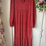 dress bnwt size 12 maxi red tiered dress size 12 v neckline long sleeved Image 7