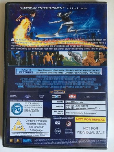 Fantastic Four [2004] & Fantastic Four: Rise Of The Silver Surfer [2007] [2xMovie DVD]