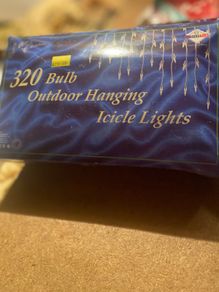 icicle Christmas lights white