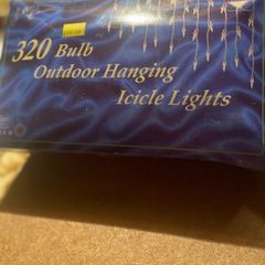 icicle Christmas lights white