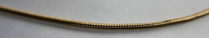 Vintage 9ct 375 YELLOW GOLD Snake Necklace CHAIN 17,2" necklace 9,4g Snake Necklace