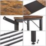 Console Table Narrow Sofa Table Rustic Brown and Black Image 3