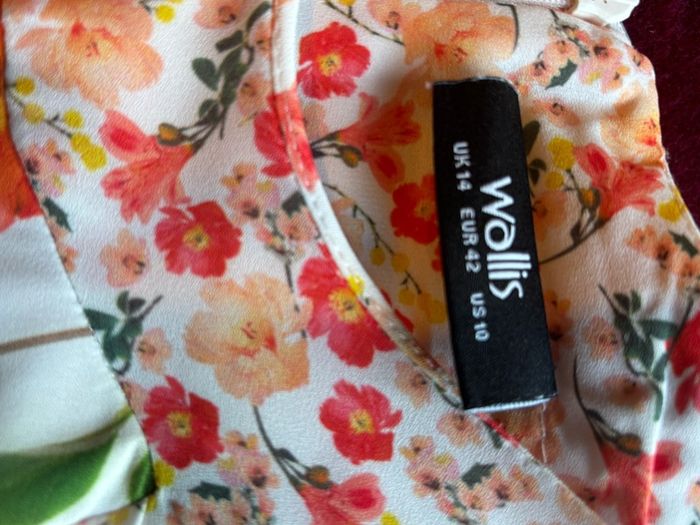 Wallis Fully Lined Colourful Sleeveless Dress - Size 14