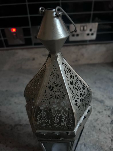 Lantern - brushed silver