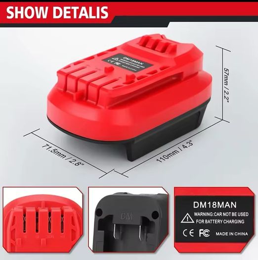 Battery Adapter for Craftsman 20V Tools for DeWalt 20V and for Milwaukee 18V Li-on Battery Convert to for Craftsman Power Tool