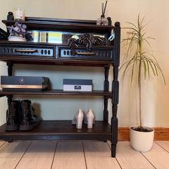 Bespoke Hand-Carved Mahogany Hallway Console Table / Vanity
