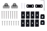 NEW SALE | Shed Sliding Door Track System, Sliding Barn Door Kit Set, 6FT/186cm,for Single Wooden by Wood Roller Style Set-Silver