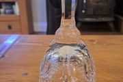 Vintage Cut Glass Bell with Crystal Handle