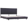 Bed Frame Dark Grey Fabric 150x200 cm Image 4