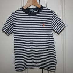 Polo Ralph Lauren Navy and White Striped Short Sleeve Top Age 3 - 4 Years
