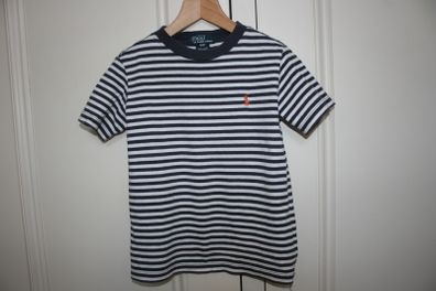 Polo Ralph Lauren Navy and White Striped Short Sleeve Top Age 3 - 4 Years
