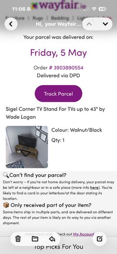 Walnut TV stand