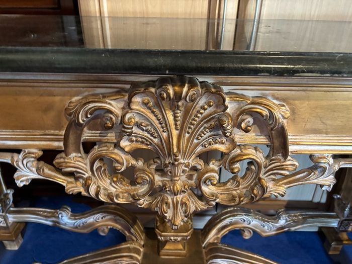 Marble Topped Gilt Console Table