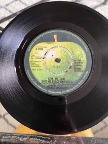 7 inch vinyl single. George Harrison - Give Me love