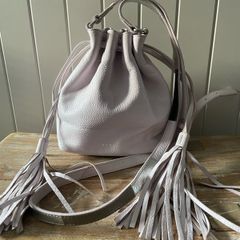 Radley London drawstring crossbody bag light purple pebble-grain leather