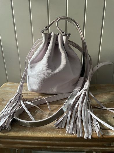 Radley London drawstring crossbody bag light purple pebble-grain leather