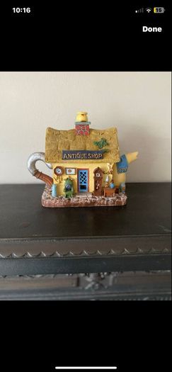 Tony Mc Donald Antique shop box in the shape of a teapot
