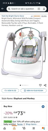 Baby swing