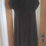 Black Short-Sleeved Midi Dress Image 5