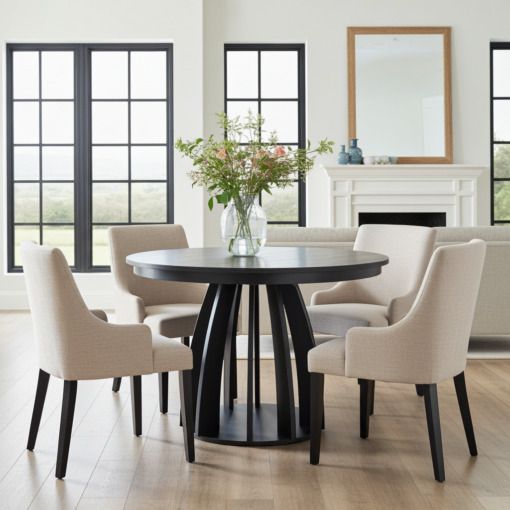 Axis Black Extendable Dining Table 100 to 140cm