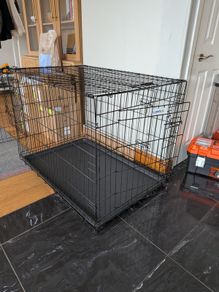 Large dog crate and cover