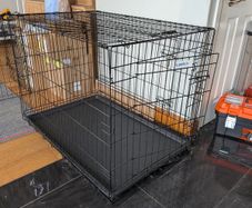Large dog crate and cover