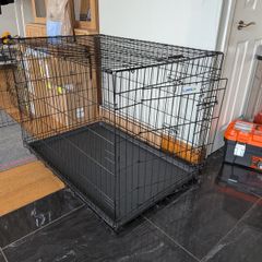 Large dog crate and cover