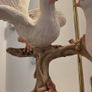 Vintage lamp two white porcelain doves. Image 3