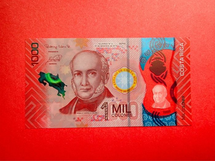 Costa Rica  1,000 Colones 2019 Pick 280a. Polymer /plastic  ( Uncirculated )