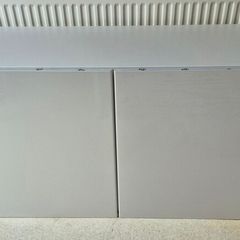 White Ikea Besta Cabinet with High Gloss Doors