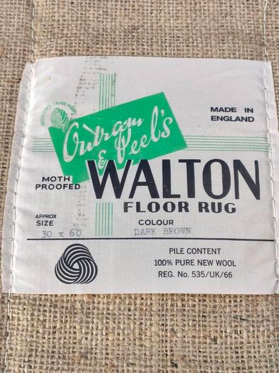 Vintage Walton high pile pure wool rug