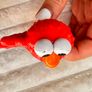 Sesame Street Workshop Waving Elmo Monster Red approx. 6.5 cm. Figure Hasbro Damaged Used Please see photos Image 7