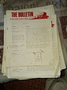 Bulk Lot of Old Bulletins published by the Model Railway Society of Ireland, Postage Available or Collection, Lots more Antiques and Collectables
