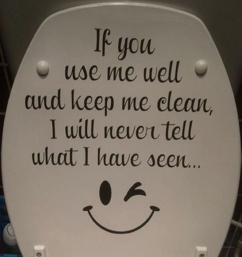 Funny toilet seat stickers