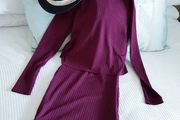 River Island Burgundy Dress - Size 8