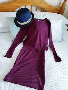 River Island Burgundy Dress - Size 8