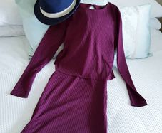 River Island Burgundy Dress - Size 8