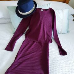 River Island Burgundy Dress - Size 8