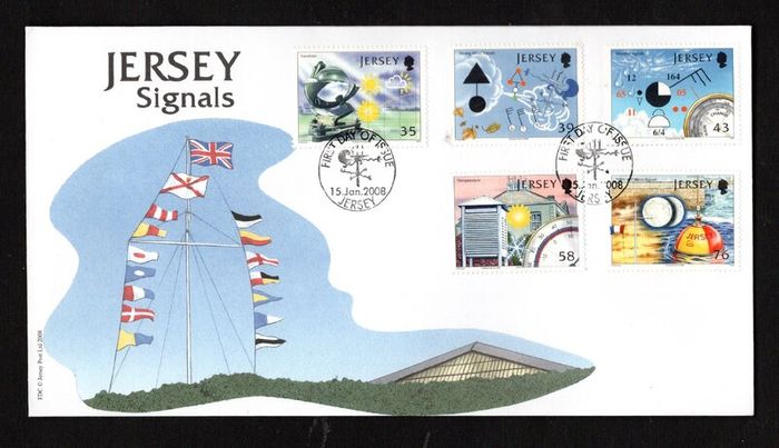 2008 Jersey Jersey Signal Station Commemorative Stamps First Day Cover (FDC)